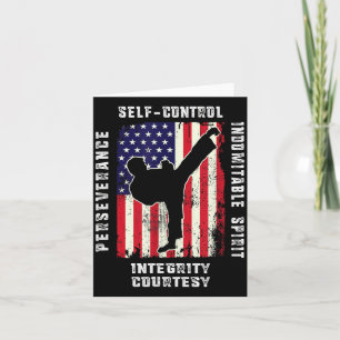 Cool American Flag Taekwondo Gift _ Tae Kwon Do Card