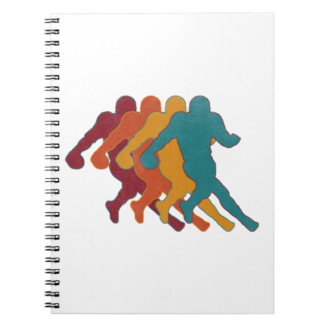 Cool  American football design Notebook (Front)