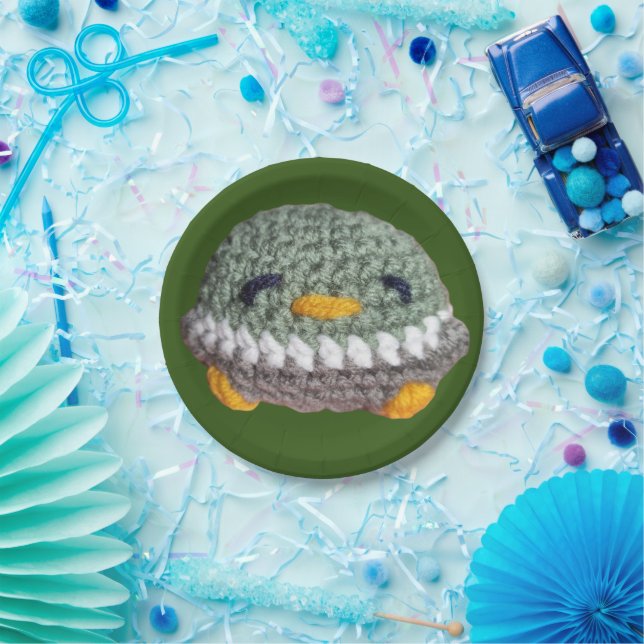 Cool Amigurumi Duck!!! Paper Plate (Party)