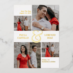 Cool Ampersand FOIL Wedding Save The Date Card