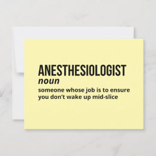 Cool Anaesthesiologist Definition Postcard