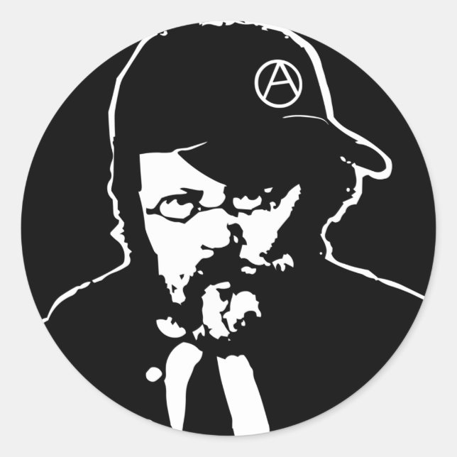 Cool Anarcho Proudhon Sticker (Front)
