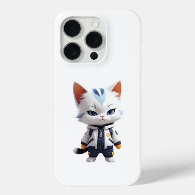 Cool and Adorable Cat Illustration Case-Mate iPhone Case (Back)