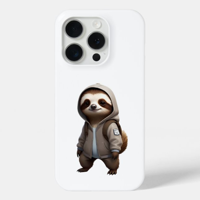 Cool and Adorable Sloth Illustration Case-Mate iPhone Case (Back)