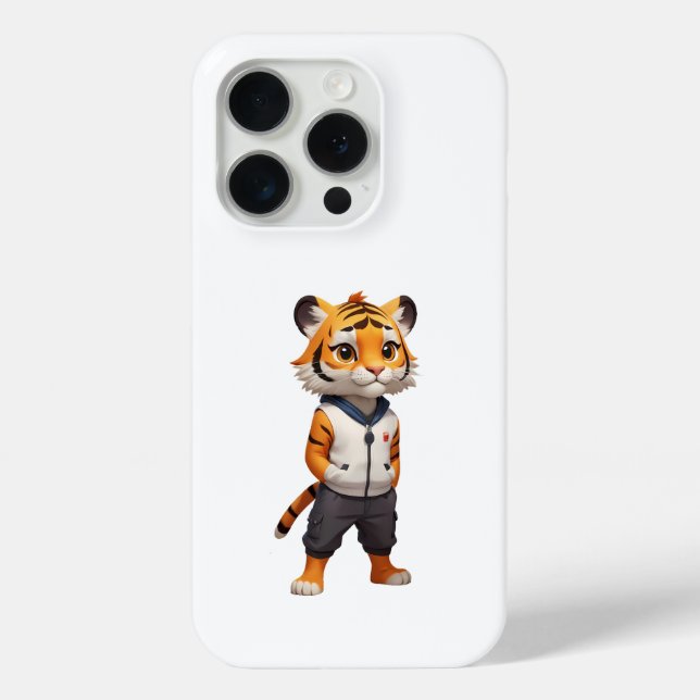 Cool and Adorable Tiger Illustration Case-Mate iPhone Case (Back)