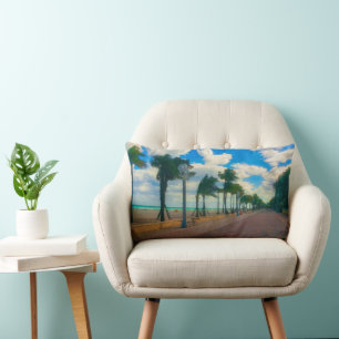 Cool and Breezy at Hollywood Beach Lumbar Cushion