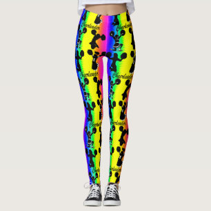 COOL AND COLORFUL RAINBOW CHEERLEADER LEGGINGS