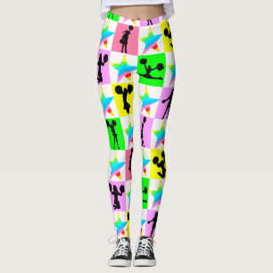 COOL AND COLORFUL SUPER STAR CHEERLEADER LEGGINGS