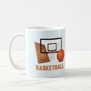 Cool and Colourful Basketball Sports Elements Coffee Mug