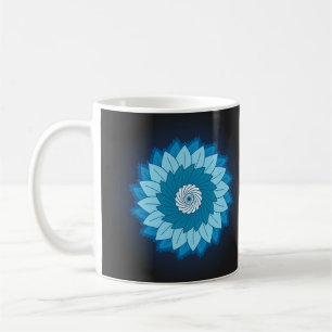 Cool and Colourful Mandala Pattern Blue Flames Coffee Mug