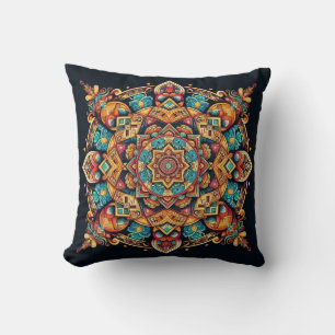 Cool and Colourful Mandala Pattern Cushion