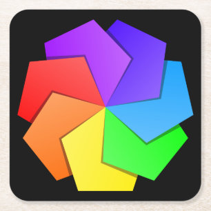 Cool and Colourful Mandala Pattern Paper Sheets Square Paper Coaster