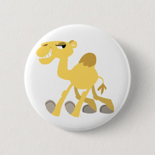 Cool and Cute Cartoon Camel Button Badge