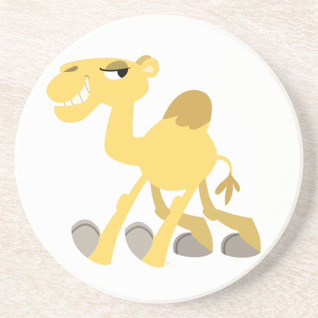 Cool and Cute Cartoon Camel Coaster (Front)