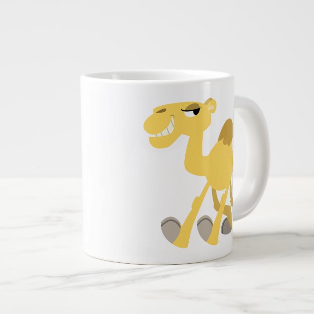 Cool and Cute Cartoon Camel Jumbo Mug (Front Right)