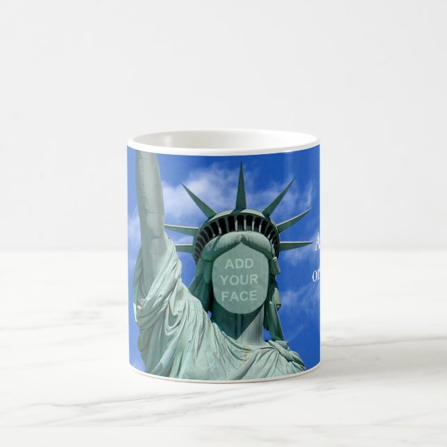 Cool and fun customisable Statue of Liberty… Coffee Mug (Center)