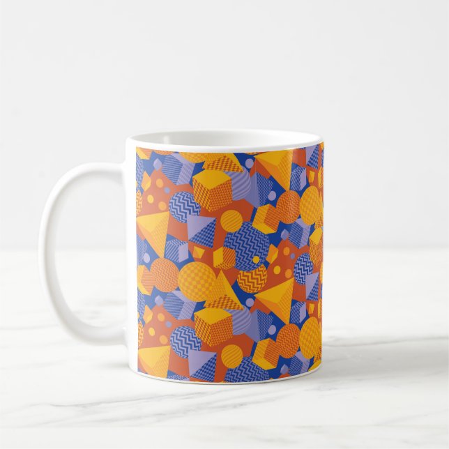Cool and fun geometric seamless pattern coffee mug (Left)