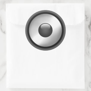 Cool and fun Music Speaker design Classic Round Sticker