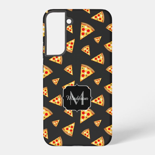 Cool and fun pizza slices pattern custom Monogram Samsung Galaxy S22+ Case (Back)