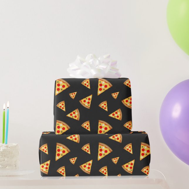 Cool and fun pizza slices pattern wrapping paper (Party Gifts)