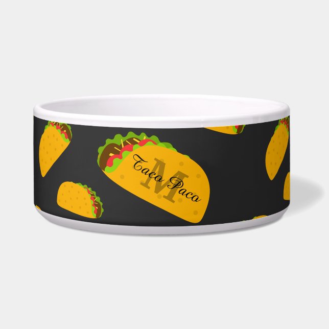 Cool and fun yummy taco pattern Monogram (Front)