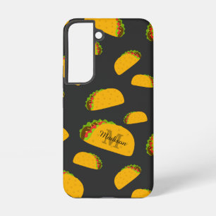 Cool and fun yummy taco pattern Monogram Samsung Galaxy Case