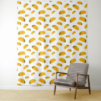Cool and fun yummy taco pattern white Wall