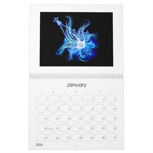 Cool and funky calendar (Jan 2026)
