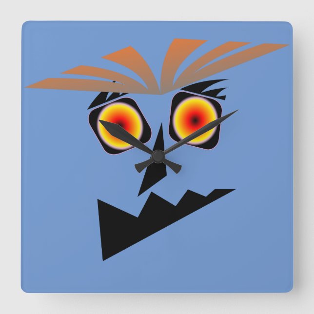 Cool and funky wall clock. square wall clock (Front)
