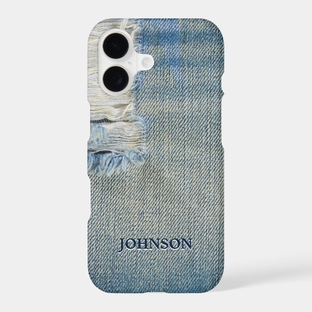 Cool and Funny Blue Jean Threads Custom Monogram (Back)