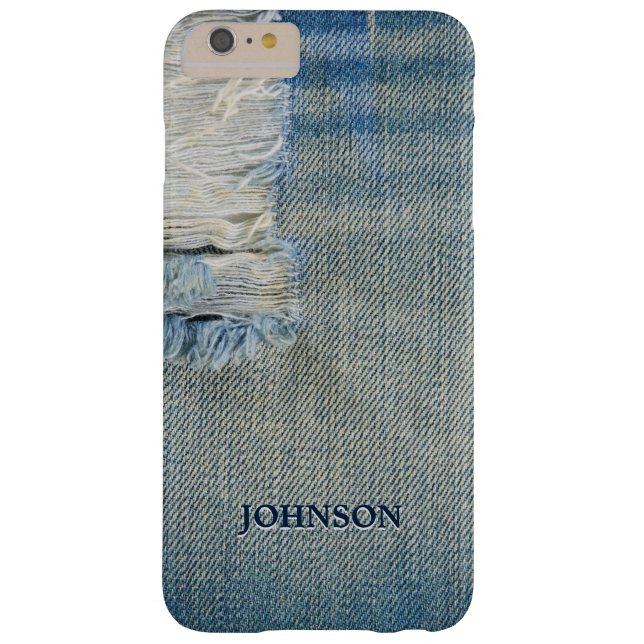 Cool and Funny Blue Jean Threads Custom Monogram Case-Mate iPhone Case (Back)