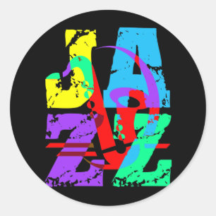 Cool and hip Jazz Classic Round Sticker