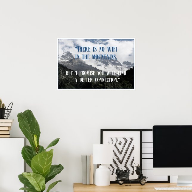 Cool and Inspirational Mountain Quotes Poster (Home Office)