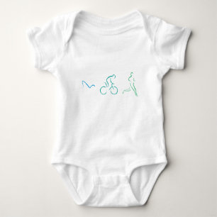 Cool and original design for triathletes baby bodysuit