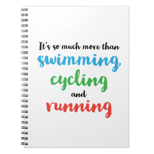 Cool and original Triathlon design for triathletes Notebook