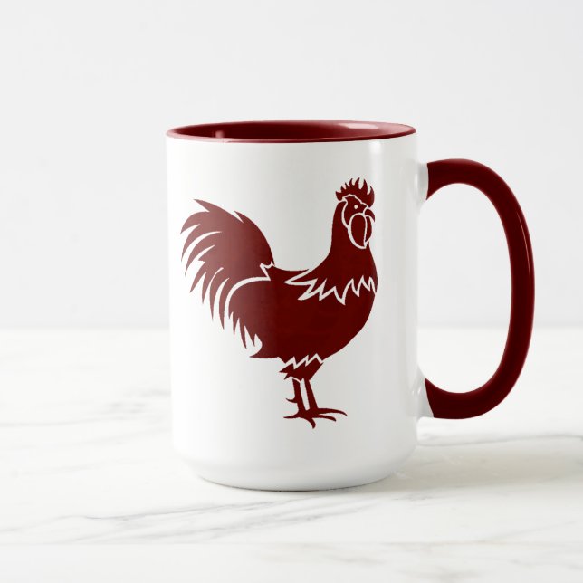 Cool and Rustic Country Rooster Mug (Right)