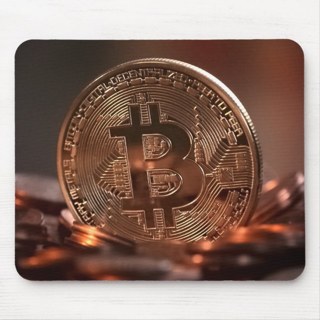 Cool and Shiny Bitcoin Stash Mouse Pad (Front)