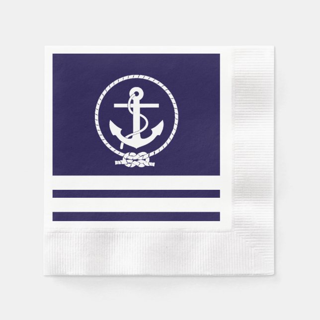 Cool and Stylish Nautical Theme Napkin (Front)