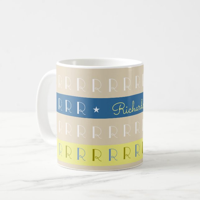 Cool and stylish typography mug with name (Front Left)