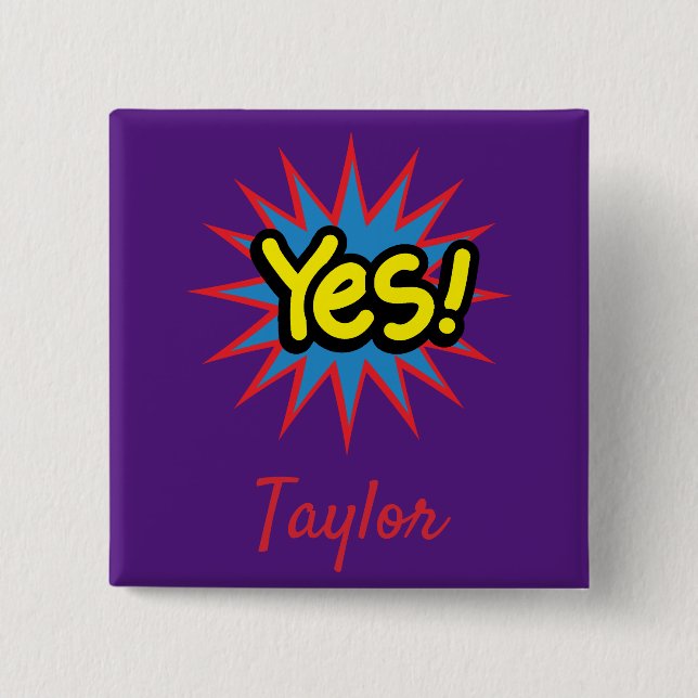 Cool and Trendy popular art 15 Cm Square Badge (Front)