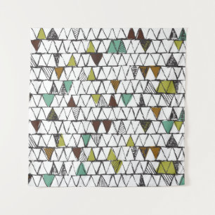 Cool and trendy seamless pattern of hand-drawn doo tapestry