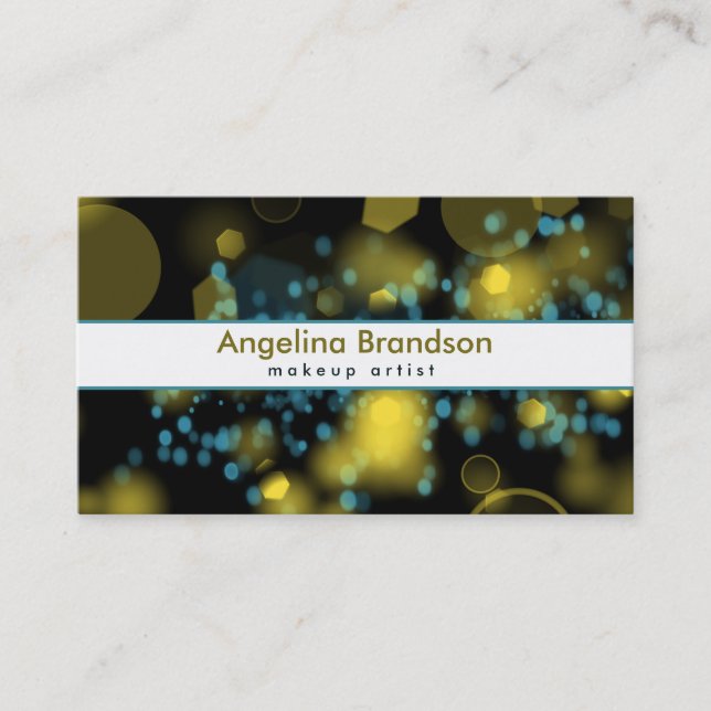 Cool and Unique White Confetti Business Card (Front)