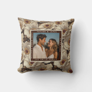 Cool Anemones Themed Backyard Wedding Cushion