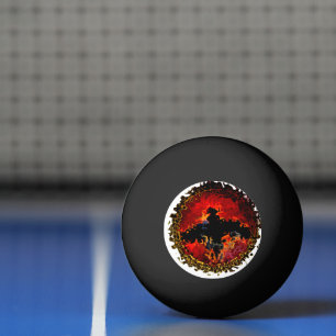 Cool Animal Art Bat Modern Ping Pong Ball