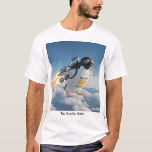 Cool Animal Lovers Tee Quirky Flight Penguin Gift