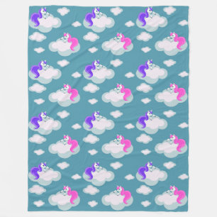 Cool Animal Pattern - Comic Unicorn 3 Fleece Blanket