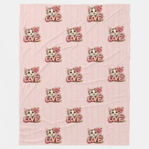 Cool Animal Pattern - Cute Cats 6 Fleece Blanket