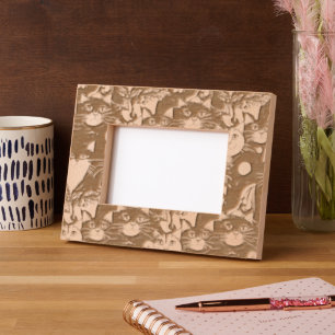 Cool Animal Pattern - Cute Cats 8 Etched Frames