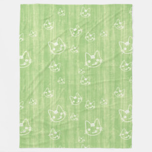 Cool Animal Pattern - Cute Cats 9 Fleece Blanket