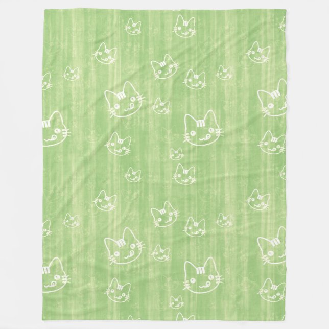Cool Animal Pattern - Cute Cats 9 Fleece Blanket (Front)